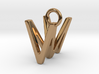 Two way letter pendant - MV VM 3d printed 