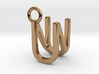 Two way letter pendant - NU UN 3d printed 