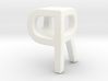 Two way letter pendant - PR RP 3d printed 