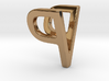 Two way letter pendant - PV VP 3d printed 