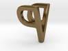 Two way letter pendant - PV VP 3d printed 