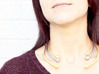 VIBES - Solid Choker Size S 3d printed Polished Gold Steel in Size S, Nickel Steel in Size M, Polished Gold Steel in Size L