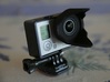Sun hood and 37mm filter holder for GoPro 3d printed HERO3 Sunhood without filter attached