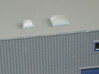 10x Skylight Size 1 3d printed Skylights size 1 (left) and 2 (right) on a N scale building