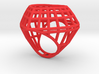 The Heart Diamond Ring/size 9US (19 mm diameter) 3d printed 