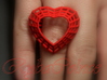The Heart Diamond Ring/size 9US (19 mm diameter) 3d printed 