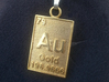 Gold Periodic Table Pendant 3d printed The Gold Periodic Table Pendant in gold plated brass.