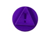Reminder Token With Exclamation, Pandemic Legacy 3d printed Image of piece printed in purple strong and flexible.