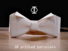Porcelain bow tie 3d printed 