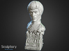 Bruce Lee Bust with Quote, Size S 3d printed 