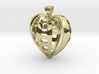 Heart pendant v.2 3d printed 