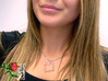 Exaltolide 3d printed Exaltolide pendant worn on a curb-chain Oro Vivo SK20259 necklace.