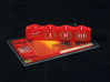 7 Wonders Military Counter 3d printed Hand-painted White Strong Flexible. Card copyright Repos Production.
