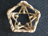 Pentaman ingot - Naked Geometry 3d printed Pentaman pendant back