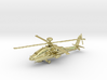Helicopter Apache Ah-64 Gold & precious materials 3d printed 