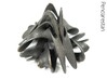Trochobell (2 in) 3d printed Organic minimal surface sculpture in polished grey steel