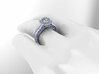 CD274- Fashion Engagement Ring Printed Wax 3d printed 