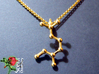 Dihydromyrcenol 3d printed  The 18k gold-plated dihydromyrcenol pendant dangling on a  Thomas Sabo Charm Club KE1219-413-12-L42v necklace.