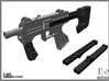 1/6 Scale Caseless SMG Revised 3d printed 
