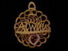 Always and Forever Pendant 3d printed Add your own Heart Charm
