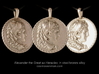 Steel Alexander the Great coin pendant 3d printed 