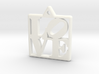 LOVE Pendant ROBERT INDIANA (Thicker Version) 3d printed 
