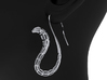 Cobra Earrings Wireframe 3d printed 