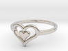 Heart Ring size 6 3d printed 