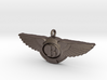 Pendant with wings /  50mm width 3d printed 