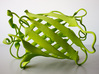 Gigantic GFP - Green Flourescent Protein 3d printed GFP after green spray paint