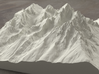 8'' Grand Tetons, Wyoming, USA, Sandstone 3d printed Radiance rendering of model, viewed from the East