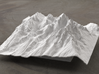 6'' Grand Tetons Terrain Model, Wyoming, USA 3d printed Radiance rendering of model, viewed from the East