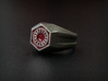 First Order Signet Ring (Size 10 1/4 - 20 mm) 3d printed Stainless Steel ring with red enamel paint applied. *The ring does not arrive painted!