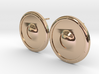Plain Round Shield Earring Set 3d printed 