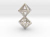 Twin Octahedron Frame Pendant 3d printed 