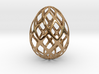 Trellis - Decorative Egg - 2.3 inches 3d printed polished brass egg design