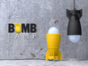 Bomb Lamp 3d printed Digital image, not photo! Socket, bulb lamp, and wire, not included!