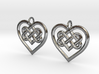 Celtic Heart earrings 3d printed 
