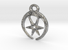 Roman Moon & Star Pendant (precious metal version) 3d printed 