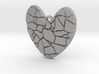 Broken heart pendant 3d printed 