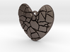 Broken heart pendant 3d printed 