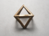 Faceted Minimal Octahedron Frame Pendant Small 3d printed Top side view.