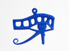 Eye Of Horus EarRings - Pair - Plastic 3d printed Royal Blue Strong & Flexible.