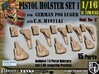 1-16 German-US WWII Pistol Holsters 3d printed 