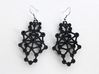 Amorphe Molecular Earrings - Chemistry Jewelry 3d printed Amorphe earrings in black nylon plastic