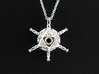 Circogonia Icosahedral Radiolarian Pendant 3d printed Circogonia pendant in polished silver