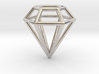 Pendant 'Diamond 3D' 3d printed 