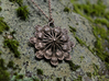 Sun Petals Pendant 3d printed Polished Bronze Steel