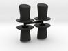 Top Hat Boardgame Counters (x4) 3d printed 