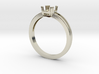 Solitaire Cushion Engagement Ring 3d printed 